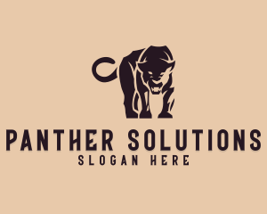 Wild Angry Panther logo design