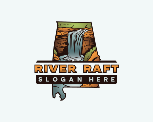 Alabama River Falls logo design