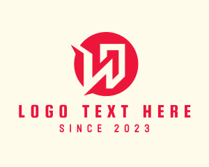 Residential - Red Building Letter W logo design