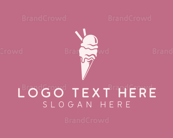 Ice Cream Gelato Dessert Logo