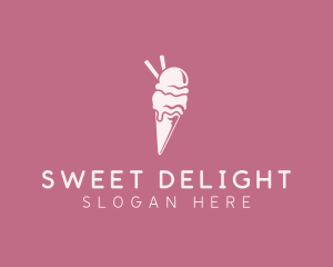 Ice Cream Gelato Dessert logo design