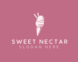 Ice Cream Gelato Dessert logo design