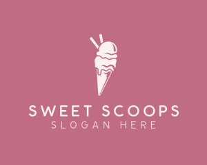 Gelato - Ice Cream Gelato Dessert logo design