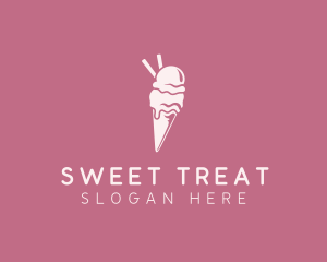 Ice Cream Gelato Dessert logo design