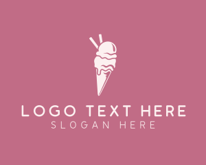 Ice Cream - Ice Cream Gelato Dessert logo design