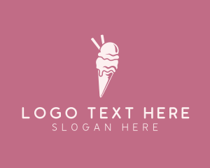 Ice Cream Gelato Dessert Logo