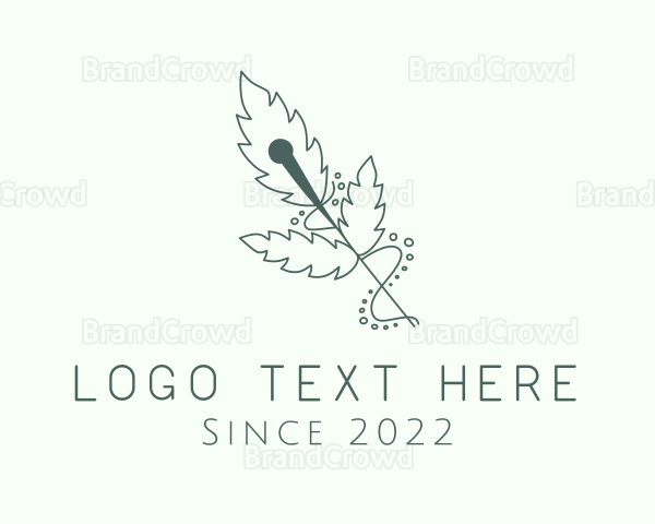 Leaf Acupuncture Needle Logo