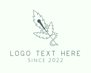 Leaf - Leaf Acupuncture Needle logo design