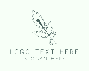 Leaf Acupuncture Needle Logo