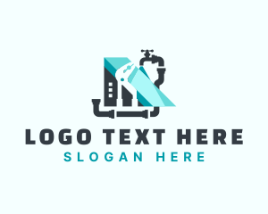 Faucet - Plumbing Faucet Maintenance logo design