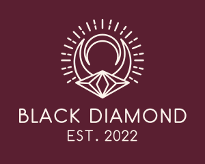 Cosmic Moon Diamond Crystal  logo design