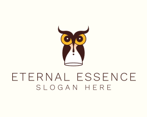 Timeless - Owl Time Hourglass logo design