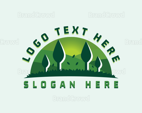 Lawn Garden Landscaping Logo