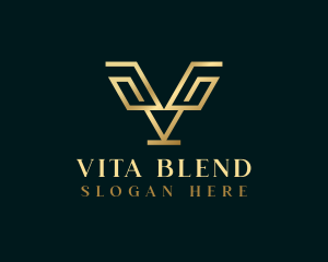 Luxury Finance Letter V logo design