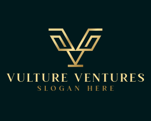 Luxury Finance Letter V logo design