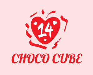 Matchmaking App - Valentine Heart Number 14 logo design