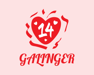 Blind Date - Valentine Heart Number 14 logo design