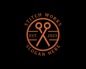 Tailor Scissors Alteration logo design