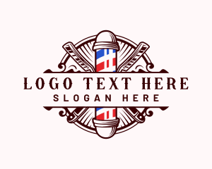 Luxury - Barbershop Haircut Groomer logo design