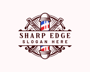 Barbershop Haircut Groomer logo design