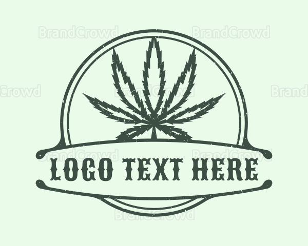 Organic Marijuana Leaf Logo