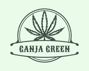 Organic Marijuana Leaf logo design