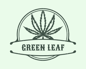 Organic Marijuana Leaf logo design