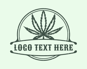 Marijuana - Organic Marijuana Leaf logo design