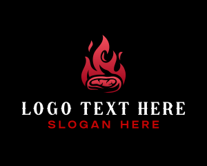 Pork - Steak Bbq Grill logo design