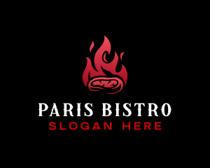 Steak Bbq Grill logo design