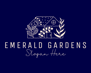 Floral Gardening House logo design