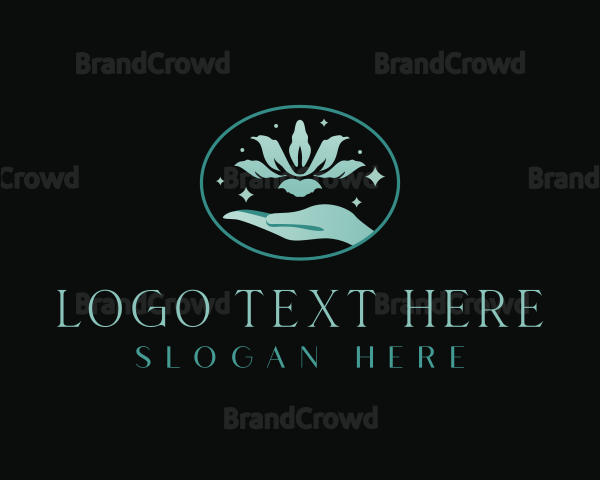 Hand Flower Beauty Logo