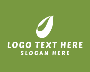 Vegan - Organic Leaf Gardener logo design