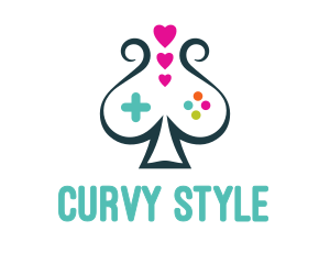 Curvy - Curvy Spade Gaming logo design