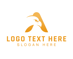 Veteran - Falcon Bird Aviary Letter A logo design