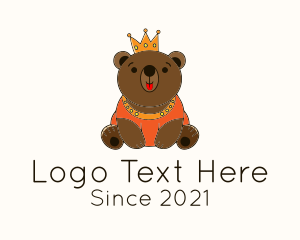 King - King Bear Mascot logo design