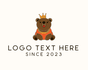 Toy Shop - Crown King Bear logo design