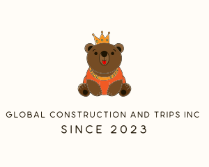 Bear - Crown King Bear logo design