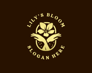 Lily - Nature Organic Hand Flower logo design