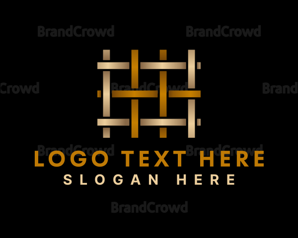 Woven Pattern Letter H Logo
