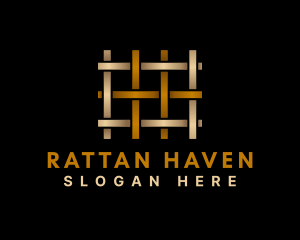 Rattan - Woven Pattern Letter H logo design