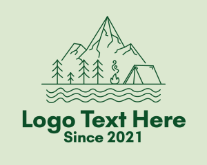 Hut - Green Mountain Camping logo design