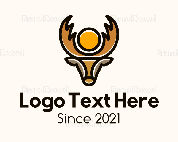 Wild Moose Animal Logo