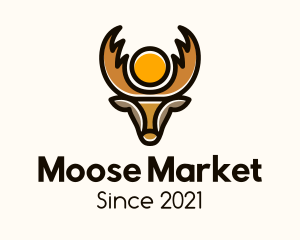 Moose - Wild Moose Animal logo design