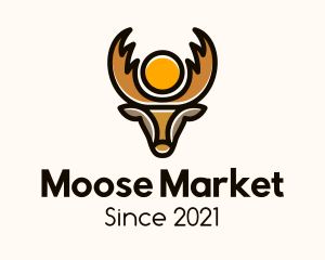 Wild Moose Animal logo design