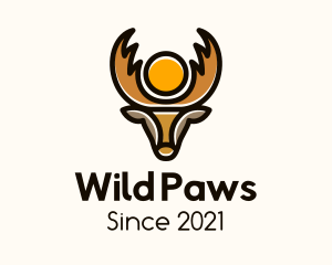 Wild Moose Animal logo design