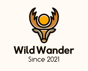 Wild Moose Animal logo design