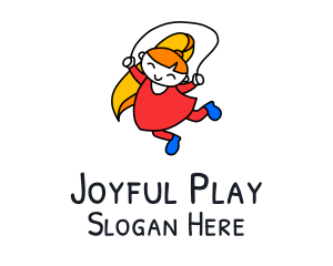 Playing - Playing Young Girl logo design