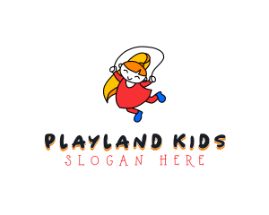 Playing Young Girl logo design