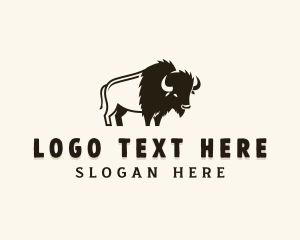 Steakhouse - Animal Bison Wildlife logo design